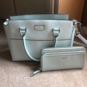 Light Blue Kate Spade Purse w matching wallet